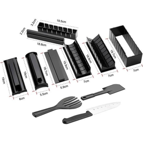 Sushi Maker Kit, 11pcs DIY Sushi Making Kit Roll Sushi Maker Rice Roll Mold - Picture 3 of 6